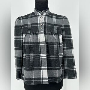 MIXIT NWOT GREY PLAID BLAZER, LINED, 3/4 SLEEVES‎ SOFT FABRIC